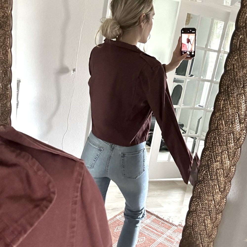 Maroon Jean jacket